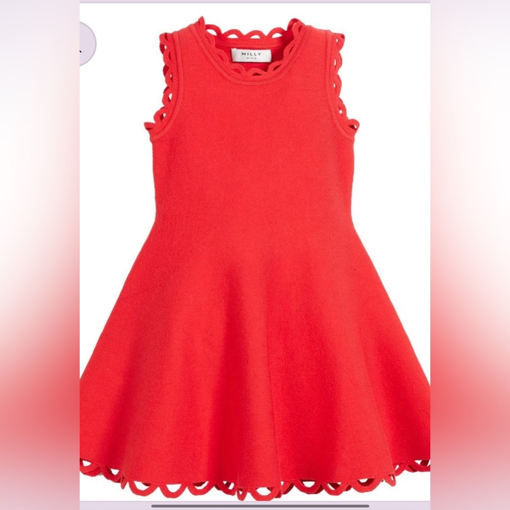 Milly Minis Eyelet Navy Dress